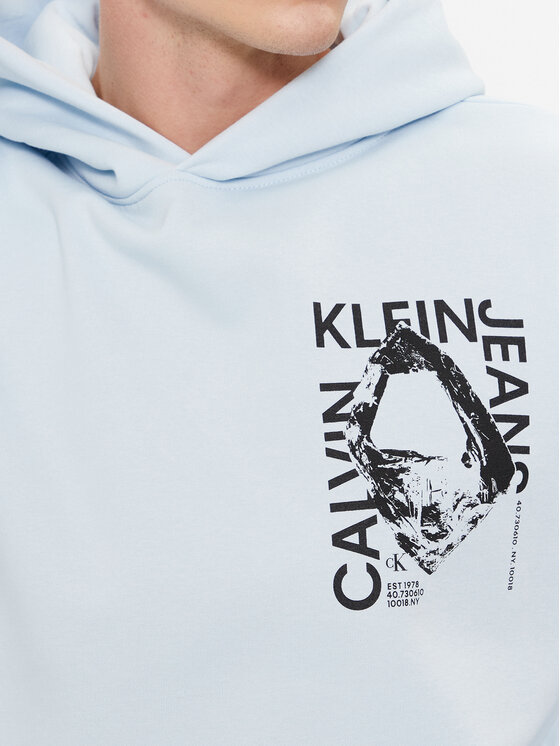 Calvin Klein Jeans Calvin Klein Jeans Bluză Modern Metals Graphic J30J324626 Albastru celest Regular Fit