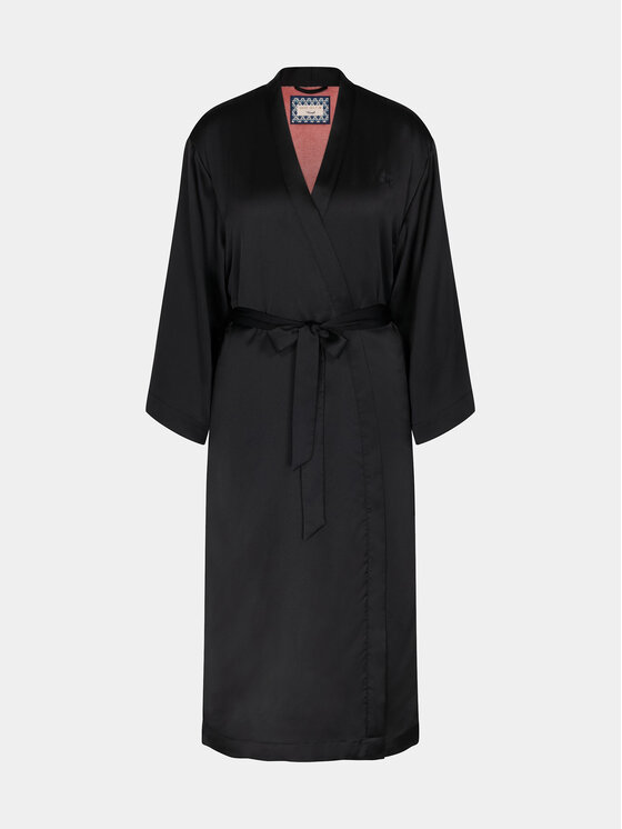 Triumph Triumph Szlafrok Robes Satin Robe 01 10216534 Czarny