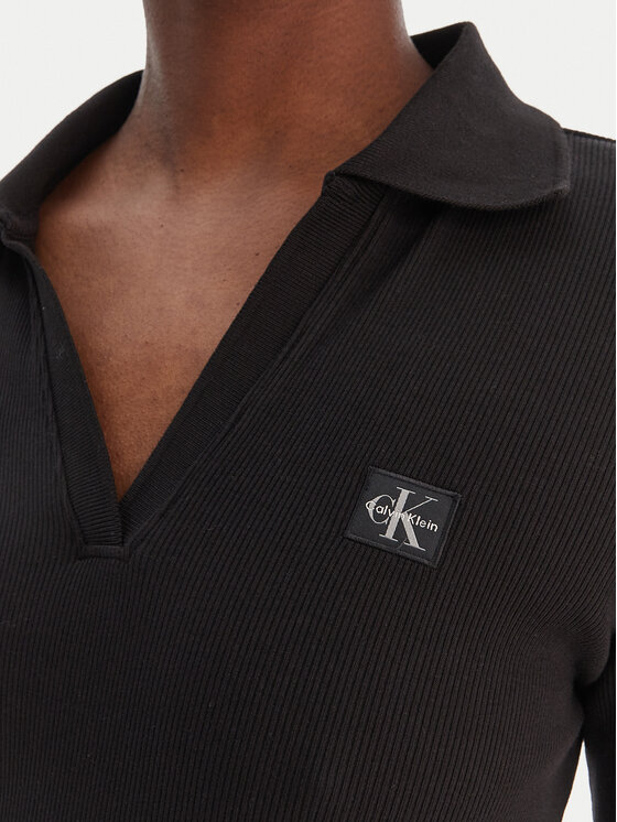 Calvin Klein Jeans Calvin Klein Jeans Kötött ruha LV047E202G Fekete Slim Fit