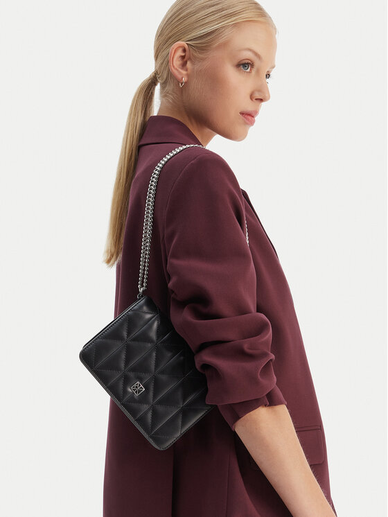 Calvin Klein Calvin Klein Geantă Quilted Mini Chain Bag LV04F3321G Negru