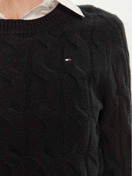 Tommy Hilfiger Tommy Hilfiger Πουλόβερ WW0WW43586 Μαύρο Regular Fit