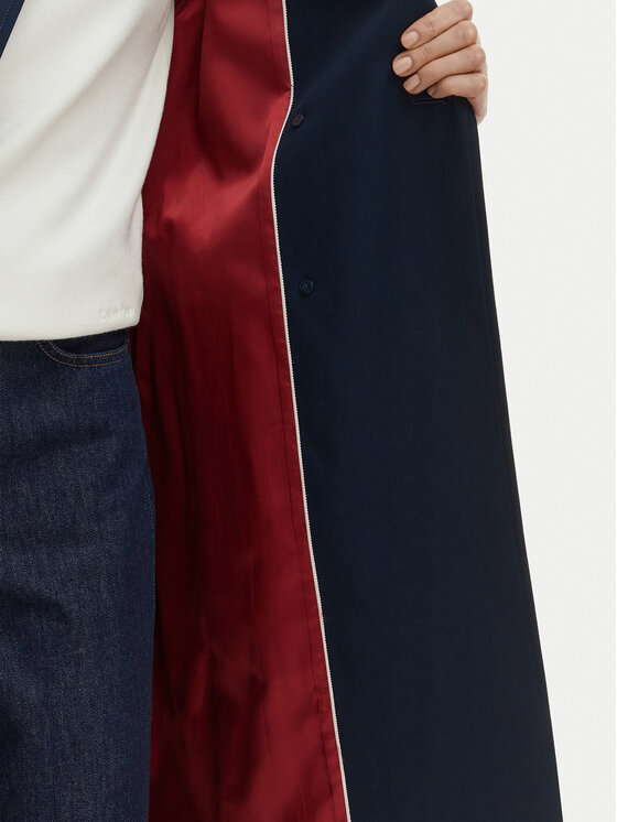 Tommy Hilfiger Tommy Hilfiger Trench WW0WW48873 Bleumarin Slim Fit