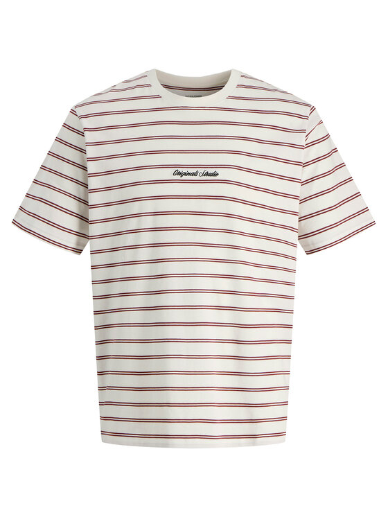 Jack & Jones Jack & Jones Tričko Norrebro Stripe 12291021 Écru Regular Fit
