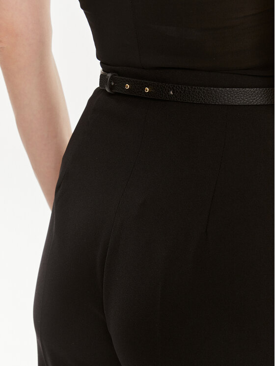 Elisabetta Franchi Elisabetta Franchi Riidest püksid PA-053-42E2-5895 Must Relaxed Fit