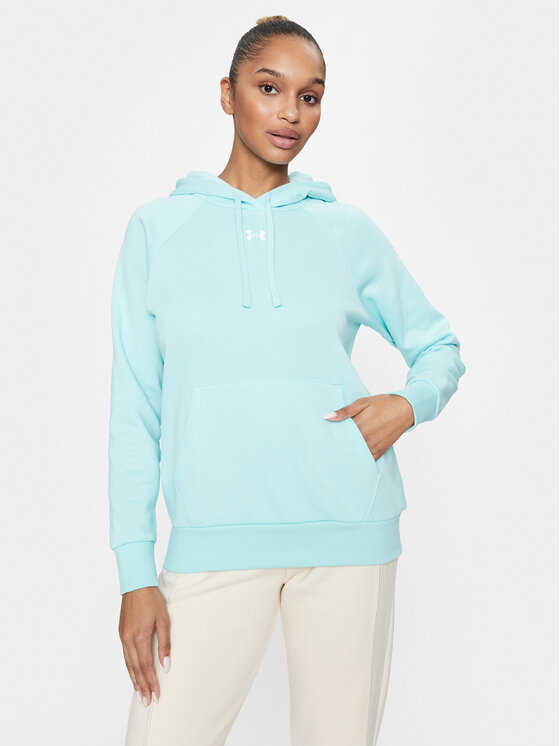 Under Armour Under Armour Bluza Ua Rival Fleece Hoodie 1379500 Turkusowy Loose Fit