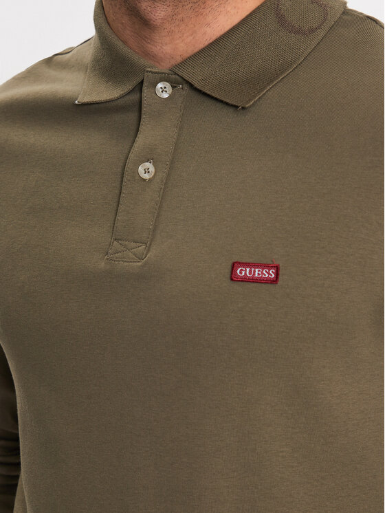 Guess Guess Polo Oliver M3YP36 KBL51 Zelena Regular Fit