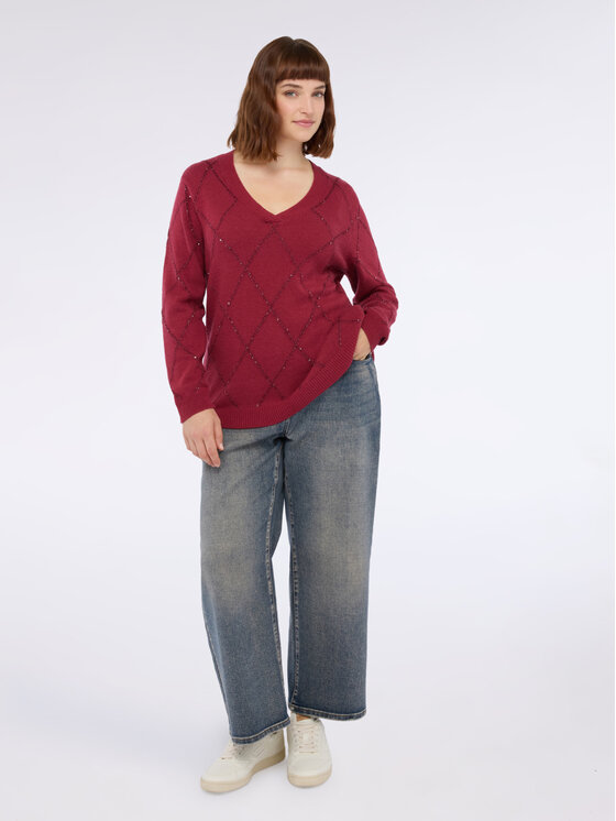 Fiorella Rubino Fiorella Rubino Maglione M751L008135N016 Bordeaux Regular Fit