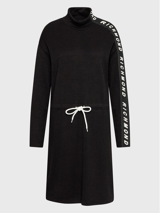 John Richmond John Richmond Трикотажна сукня UWA22087VE Чорний Regular Fit