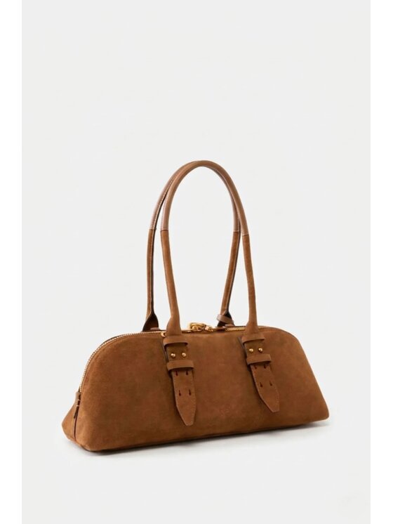 PINKO PINKO Torebka Bowling Escape Bag Horizontal Brązowy