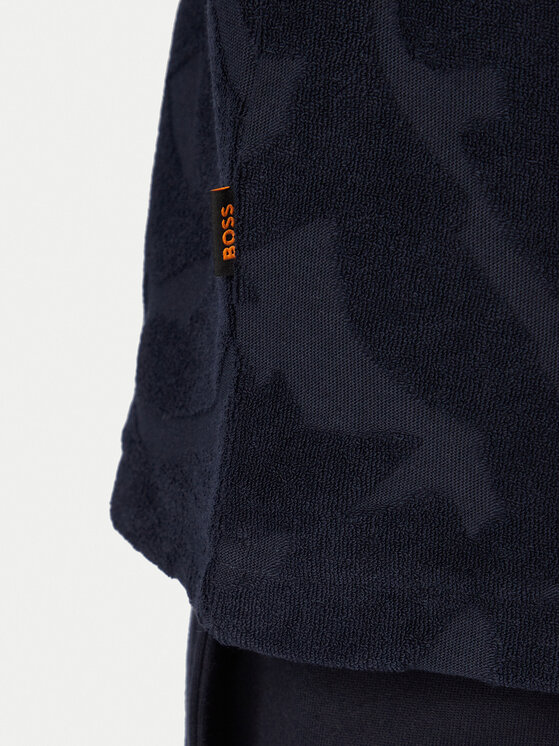 BOSS BOSS T-Shirt Flower 50559227 Dunkelblau Regular Fit