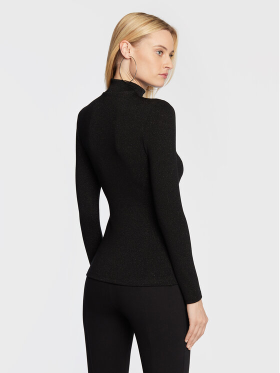 Nissa Nissa Rollkragenpullover TOP13587 Schwarz Regular Fit