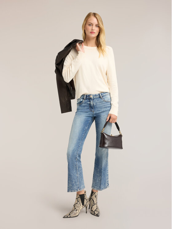 Motivi Motivi Sweter M350W004055N011 Biały Over Fit