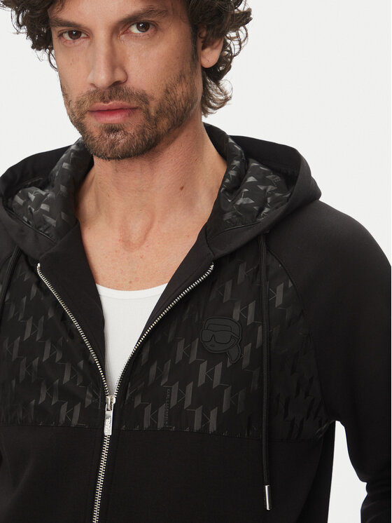 KARL LAGERFELD KARL LAGERFELD Majica dugih rukava 705022 552901 Crna Regular Fit