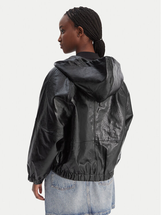 MICHAEL Michael Kors MICHAEL Michael Kors Jacke aus Kunstleder MR620K5DTW Schwarz Regular Fit