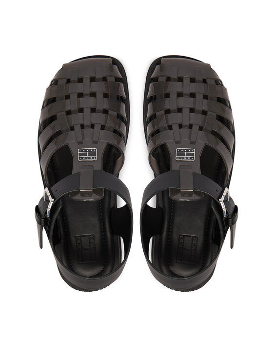 Tommy Jeans Tommy Jeans Sandály Jelly Chunky Cleat Fisherman EN02949 Černá