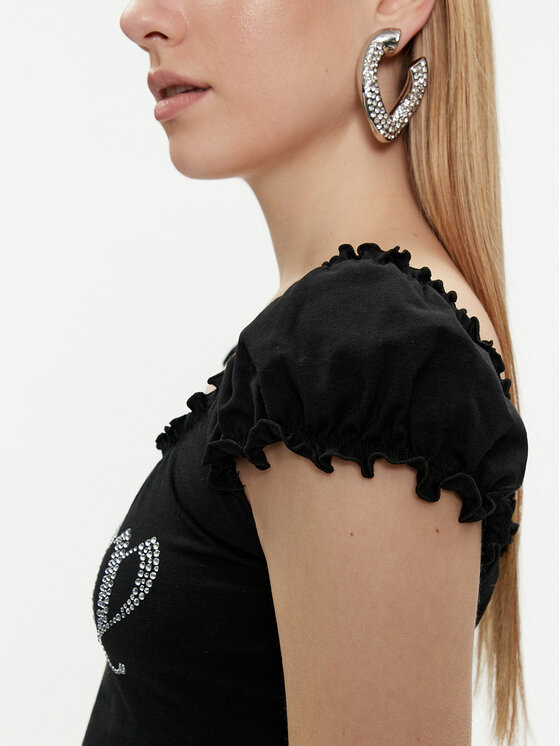Juicy Couture Juicy Couture Блуза Brodie JCWCT23309 Черен Regular Fit