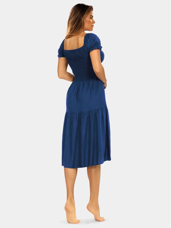 Feba Feba Sukienka letnia F170A Granatowy Relaxed Fit