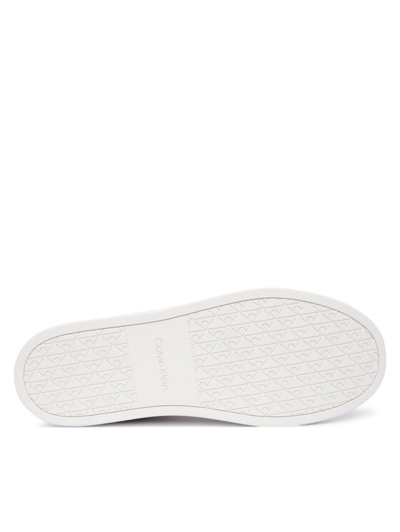 Calvin Klein Calvin Klein Sneakersy Classic Cupsole Laceup Tape Lth YM0YM01430 Bílá