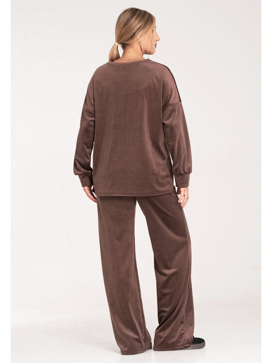 FIGL FIGL Komplet dresowy M1100 Brązowy Regular Fit