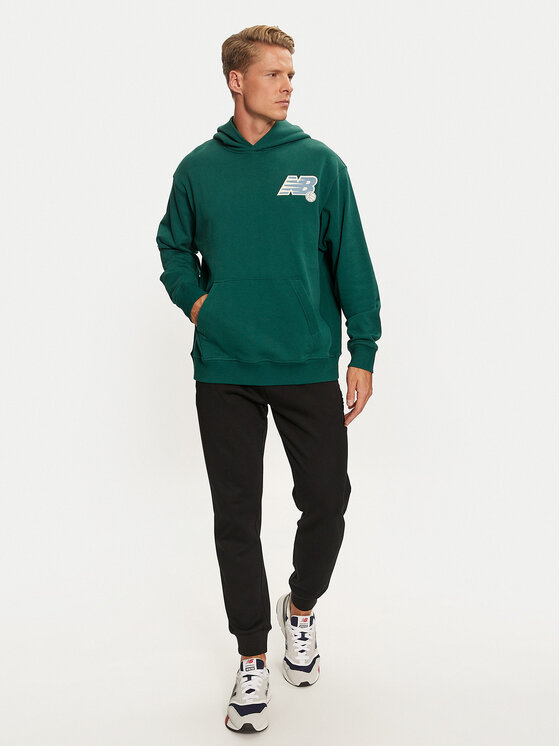 New Balance New Balance Pulóver MT43563 Zöld Regular Fit