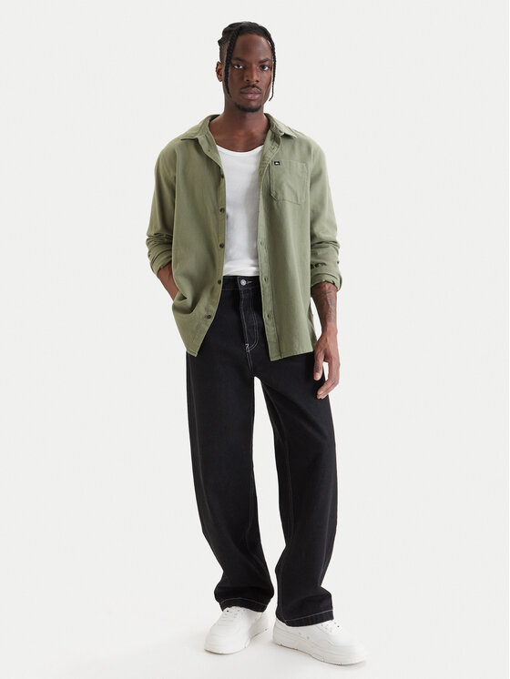 Quiksilver Quiksilver Košulja Motherfly Solid EQYWT04651 Zelena Regular Fit