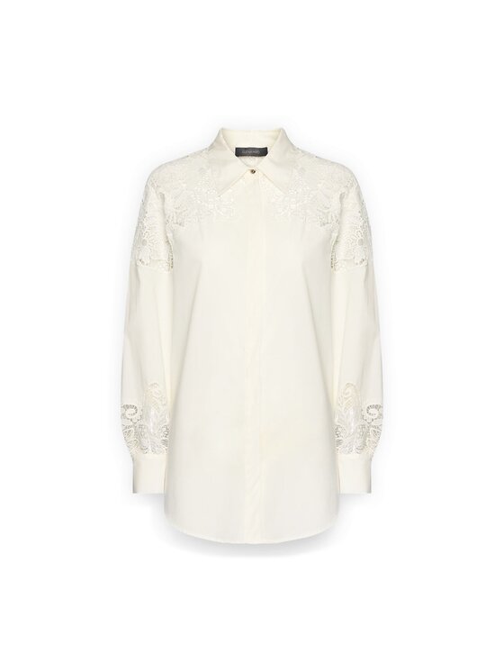 Elena Mirò Elena Mirò Camicia 5142P100201N011 Bianco Over Fit