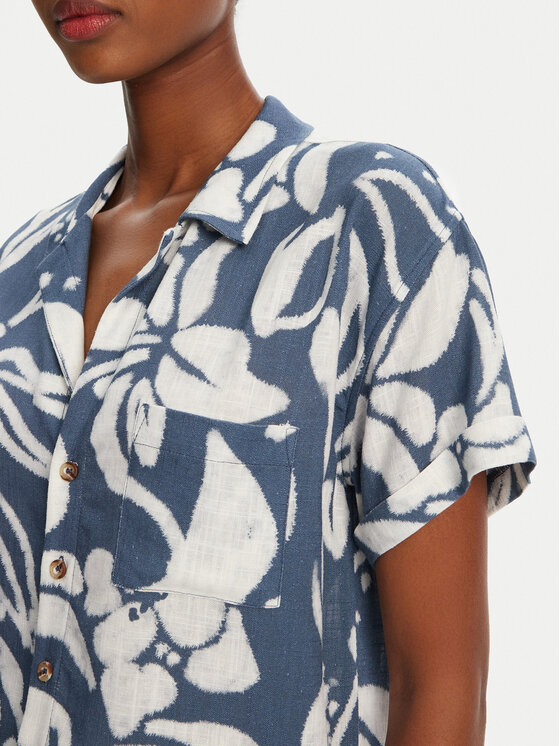 Banana Moon Banana Moon Košile Taylor Floreal MHX74 Modrá Loose Fit