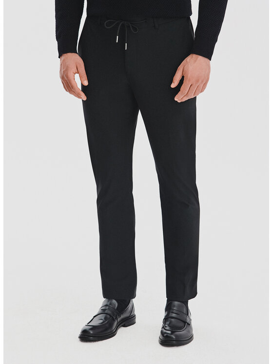 Pako Lorente Pako Lorente Spodnie materiałowe P25WF-WX-008 Czarny Slim Fit
