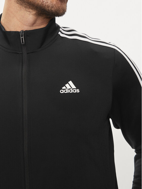 adidas adidas Mikina Essentials Warm-Up 3-Stripes H46099 Černá Regular Fit