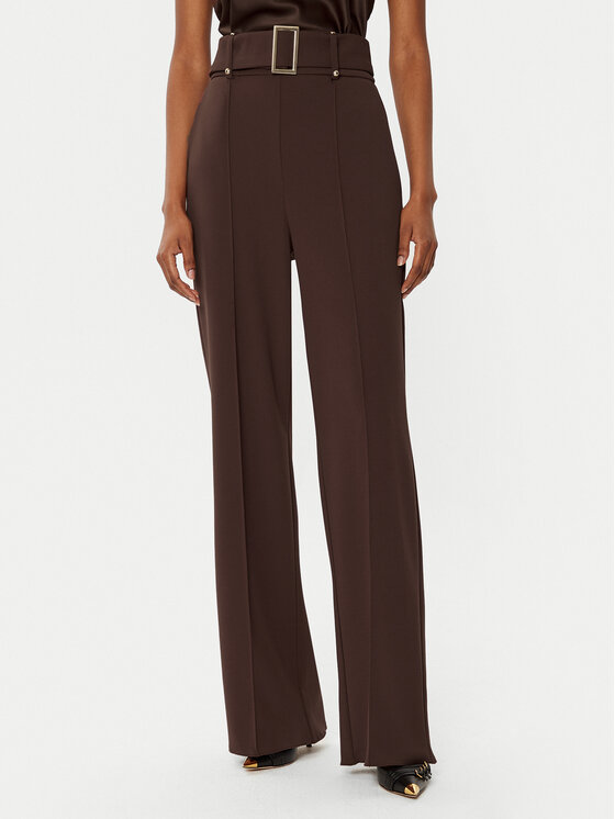 Rinascimento Pantaloni di tessuto CFC0121912003 Marrone Regular Fit, taglia : L