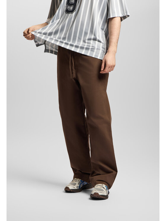 PROSTO. PROSTO. Spodnie materiałowe Reverse Brązowy Baggy Fit