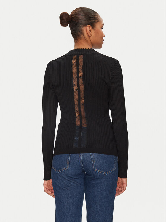 Morgan Morgan Sweter 251-MLACY Czarny Slim Fit