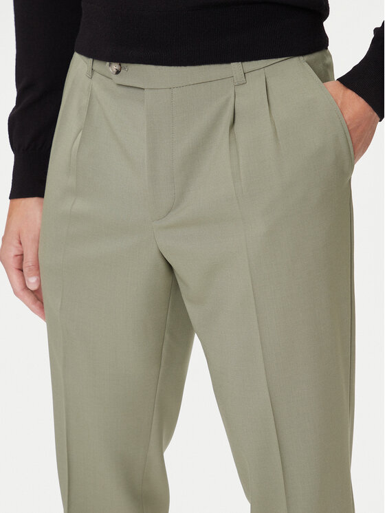 BOSS BOSS Szövet nadrág C-Perin-DPL 50545822 Zöld Tapered Fit