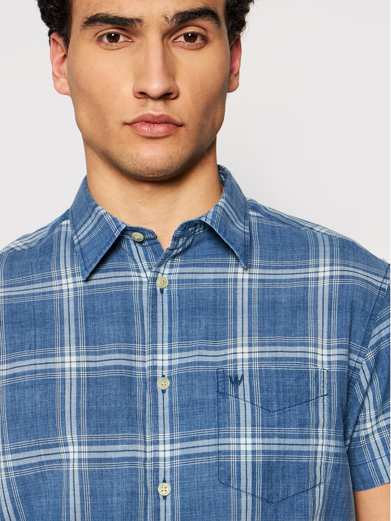 Wrangler Wrangler Camicia 1 Pkt Shirt W5J6OEX1E 112130185 Blu scuro Regular Fit
