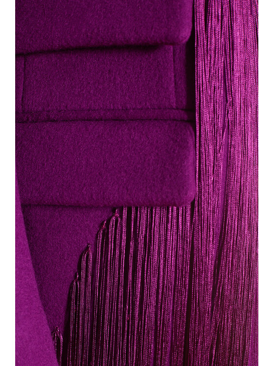 Epuzer Epuzer Cappotto di transizione Fringed wool Rosa Standard Fit