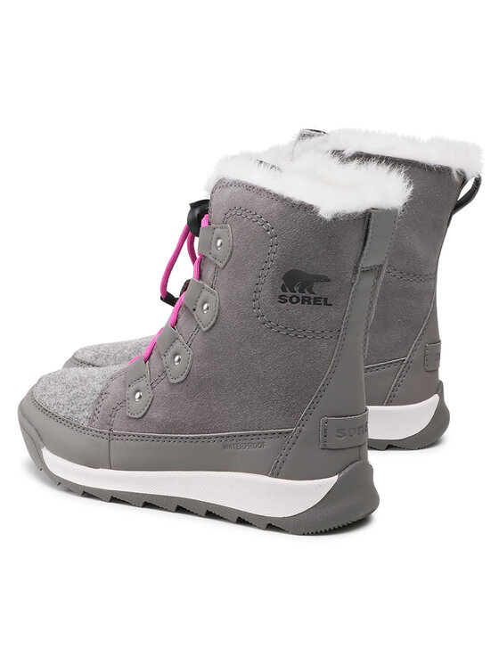 Sorel Śniegowce Youth Whitney II Joan Lace Up NY4571 Szary Modivo.pl