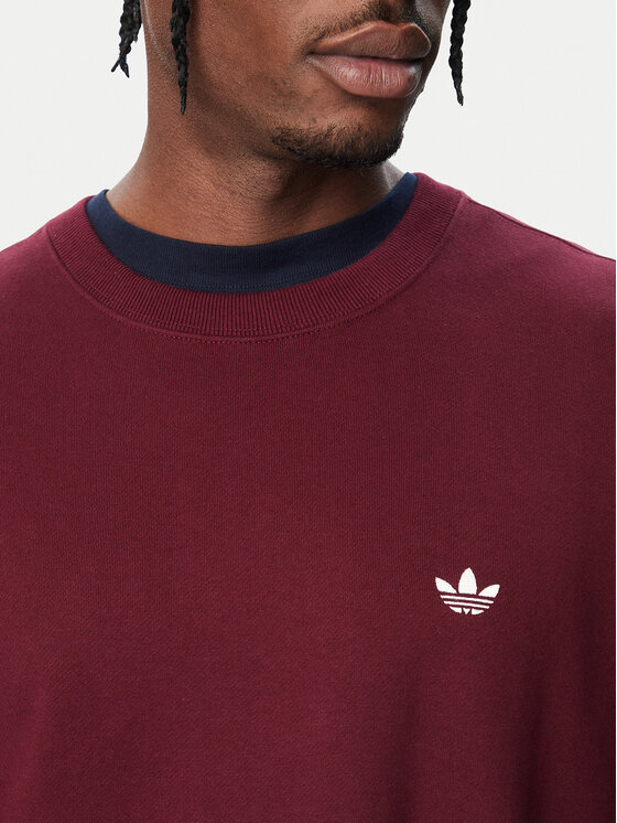 adidas adidas Світшот Trefoil Essentials LL1046 Бордовий Regular Fit