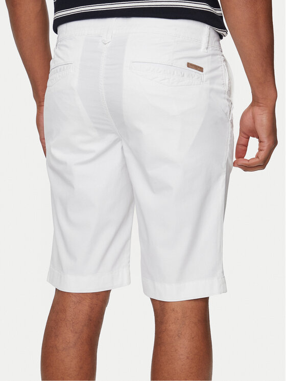 Baldessarini Baldessarini Riidest šortsid B1 16939/000/2402 Valge Regular Fit