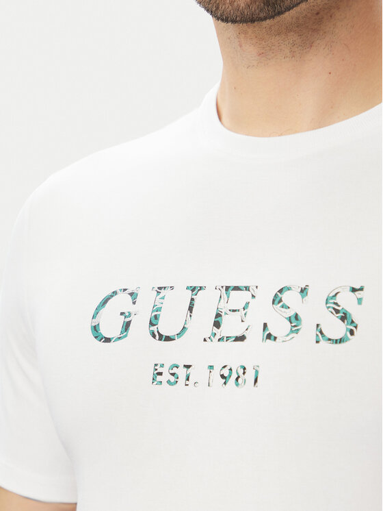 Guess Guess Majica M4YI38 J1314 Bela Regular Fit