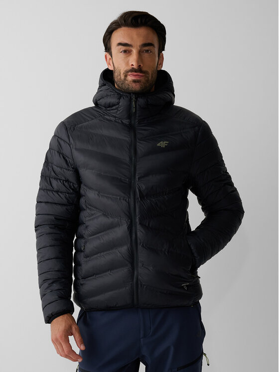 4F 4F Kurtka puchowa TREKKING Czarny Regular Fit