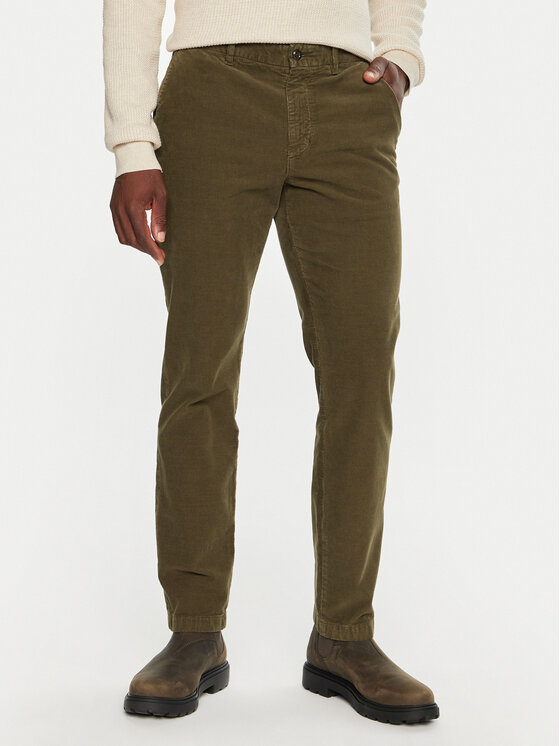 Tommy Hilfiger Tommy Hilfiger Medžiaginės kelnės MW0MW32932 Chaki Regular Fit