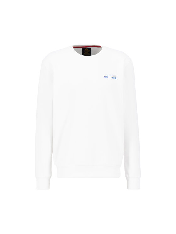 Alpha Industries Alpha Industries Bluza Holographic Small Logo Sweater Biały Regular Fit