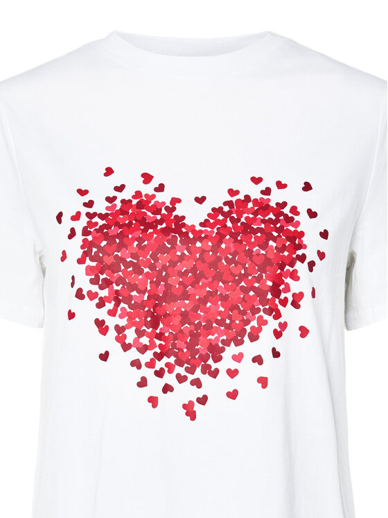 Pieces Pieces T-shirt Maria 17155082 Bianco Relaxed Fit