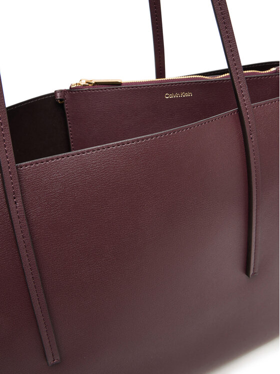 Calvin Klein Calvin Klein Ročna torba Foil Logo Tote W/Pouch LV04F3274G Bordo rdeča