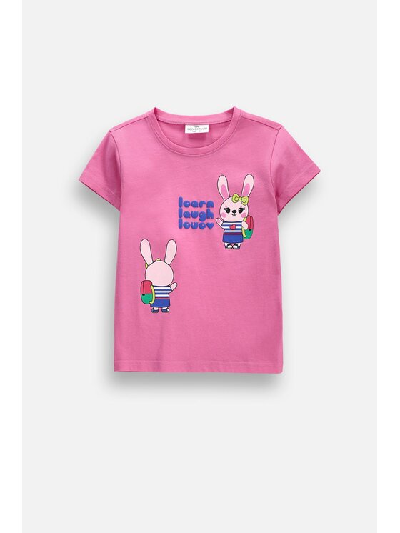 Coccodrillo Coccodrillo T-Shirt ZC6143205AGK-007 Różowy Regular Fit