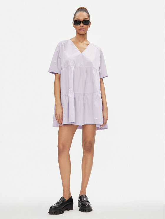Tommy Jeans Tommy Jeans Vasarinė suknelė DW0DW17948 Violetinė Relaxed Fit