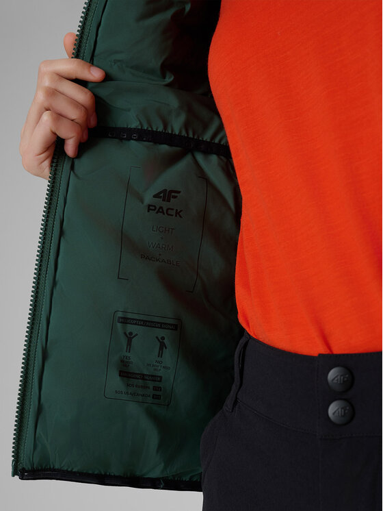4F 4F Αμάνικο Μπουφάν TREKKING Χακί Slim Fit