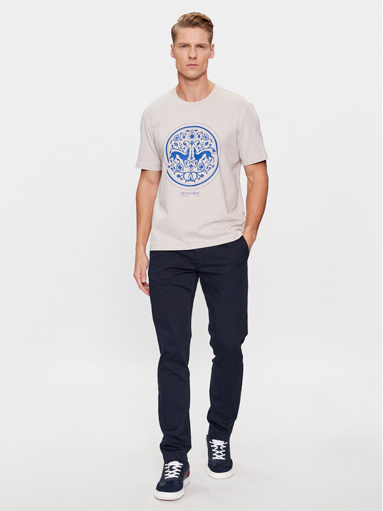 Trussardi Trussardi T-Shirt 52T00776 Beige Regular Fit