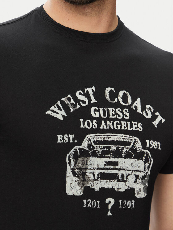 Guess Guess T-Shirt M6YI44 K4230 Μαύρο Slim Fit