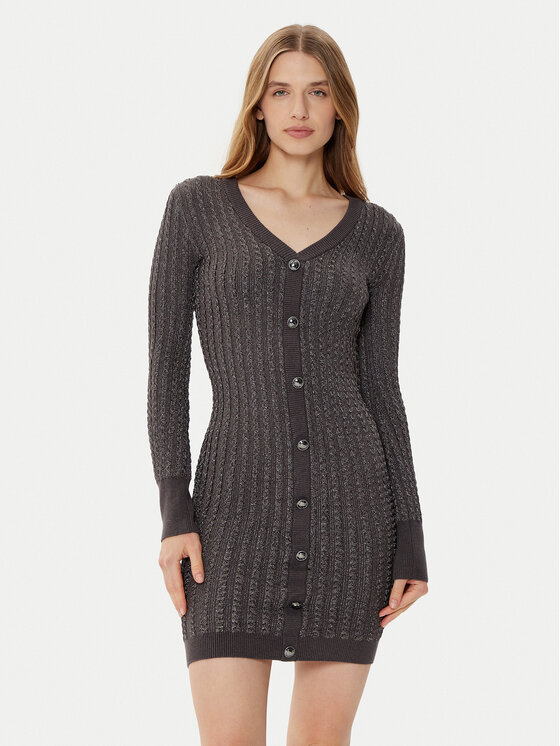 Guess Guess Vestito di maglia W5RK09 Z3KT0 Grigio Bodycon Fit